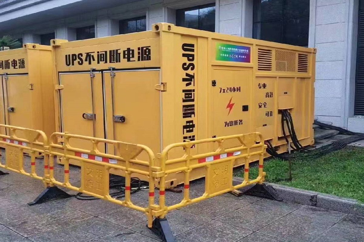 周村发电机租赁施工现场