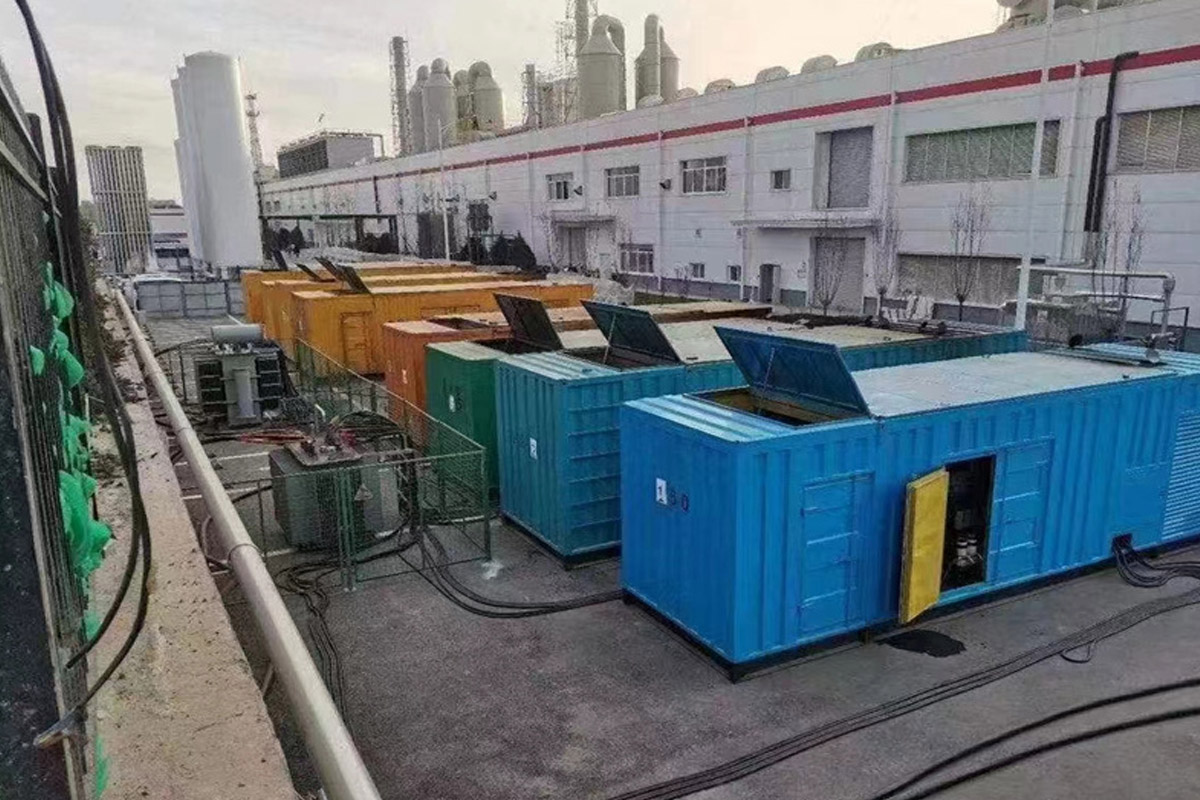 周村发电机租赁施工现场